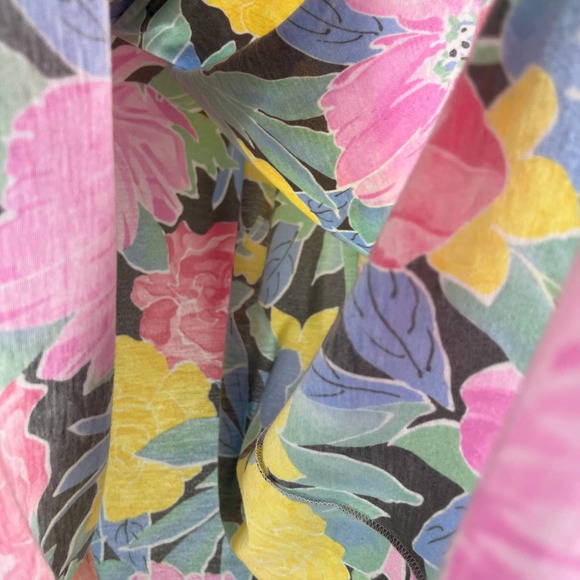 Lorraine Vintage All Over Floral Midi Night Gown Boho Tropical Boho Women Large - Picture 6 of 7